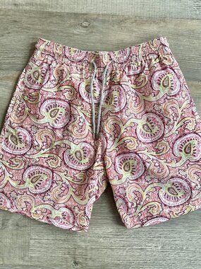 Vilebrequin Gulf Graphic Paisley Swim Trunks (size L)